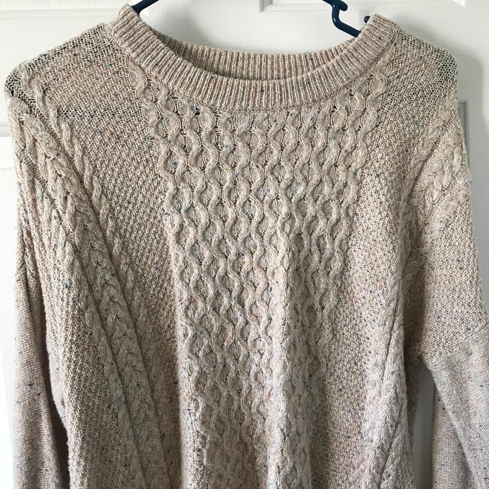 3/$15 Mossimo supply co beige knit sweater (T5) - Picture 4 of 8